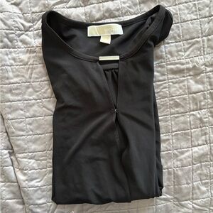 Michael Kors Black Fitted 3/4 Sleeve Blouse